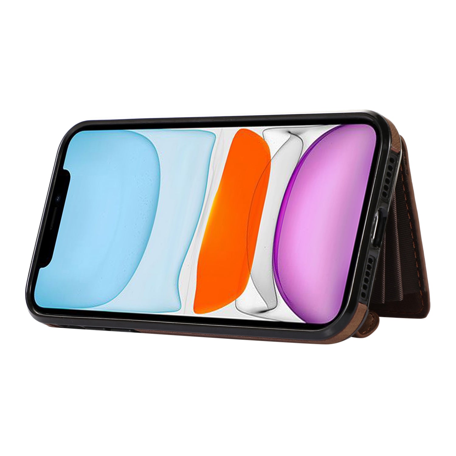 PU Leather+TPU Cover for iPhone 11 RFID Blocking Card Bag Phone Case with Kickstand PU Leather+TPU Cover for iPhone 11 RFID Blocking Card Bag Phone Case with Kickstand